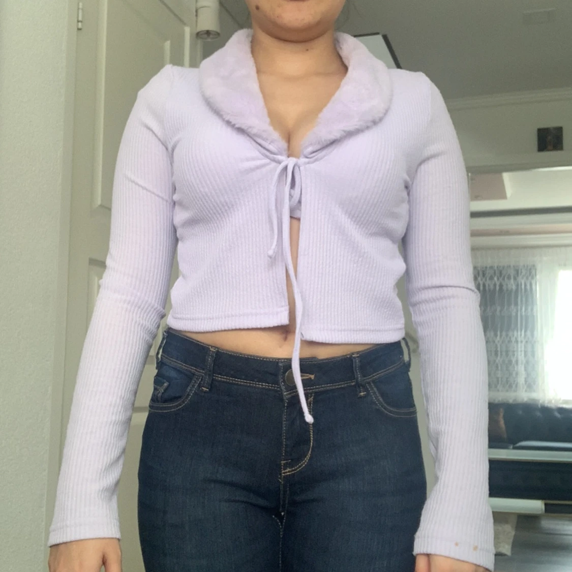 Ljuslila croppad kofta från H&M Divided