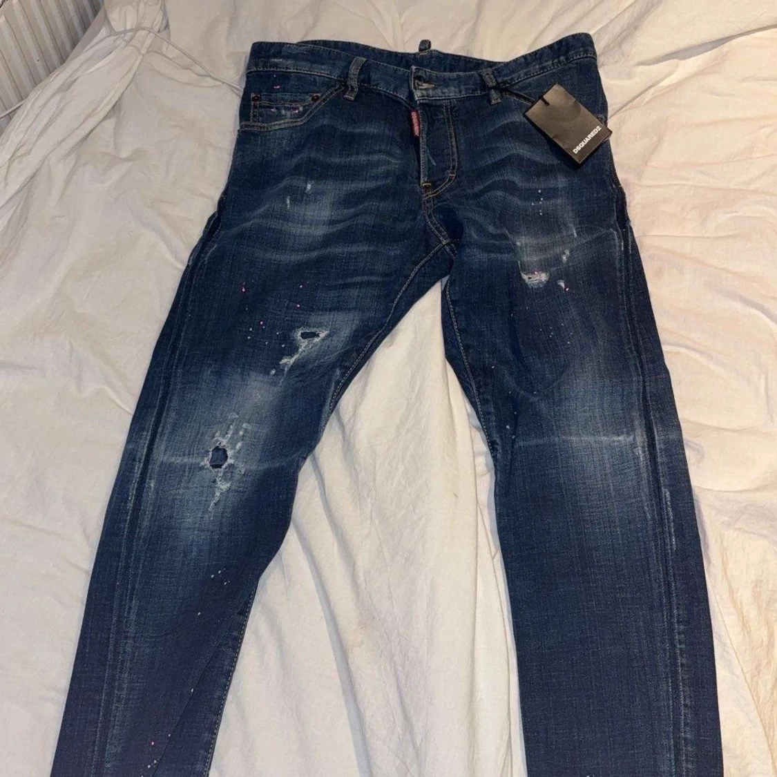 Dsquared2 blå distressed jeans