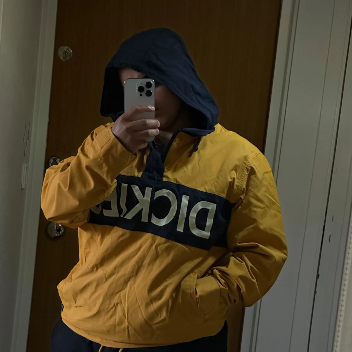 Gul och marinblå vindjacka från Dickies - 3