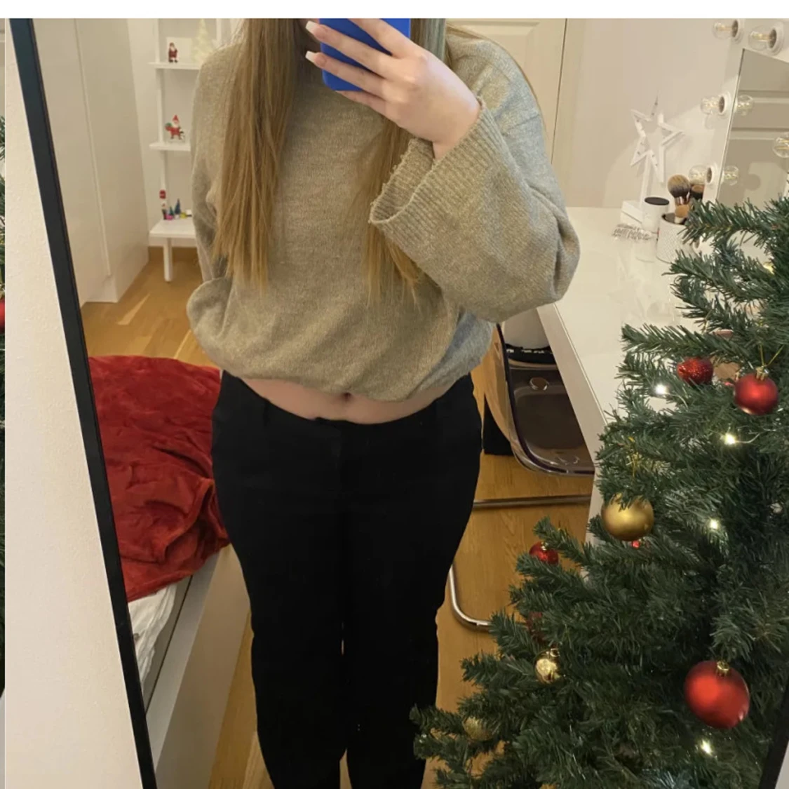 Svarta kostymbyxor med rak passform - 1