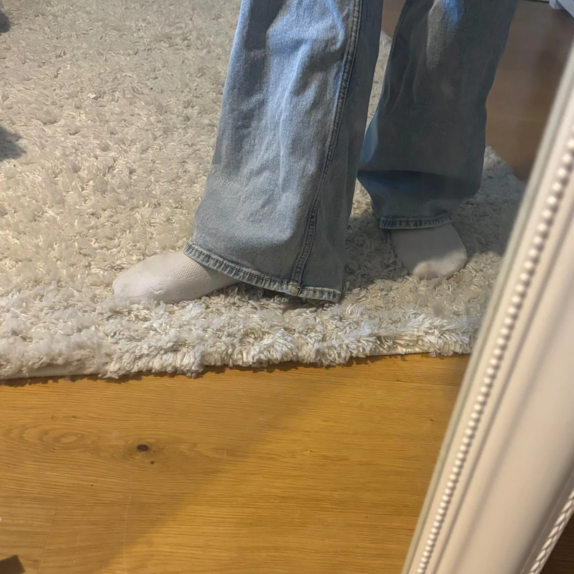 Ljusblå bootcut jeans - 2