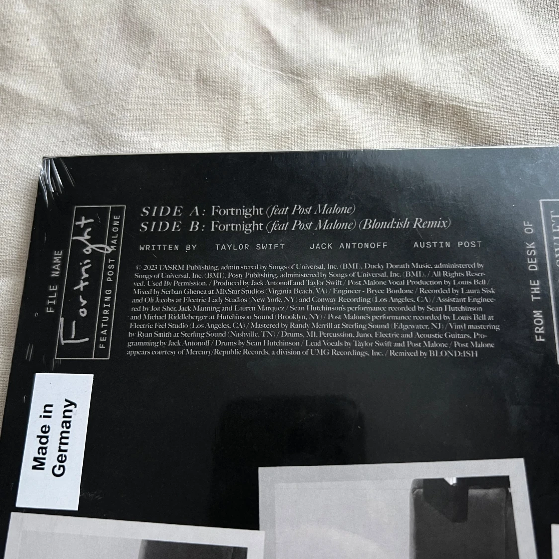 Fortnight Taylor Swift RSD Vinyl - 3