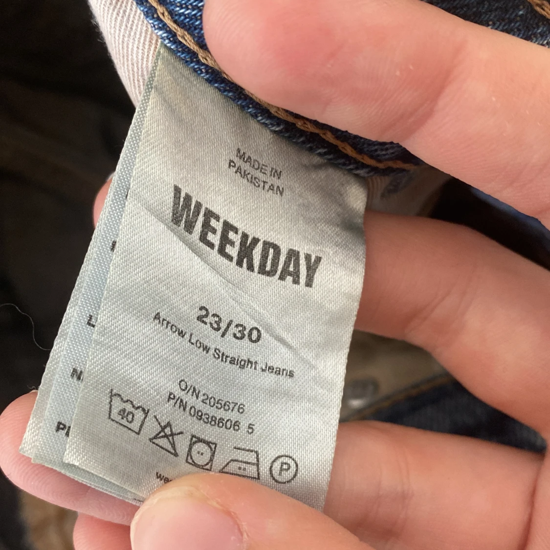 Weekday Arrow Low Straight Jeans blå - 2