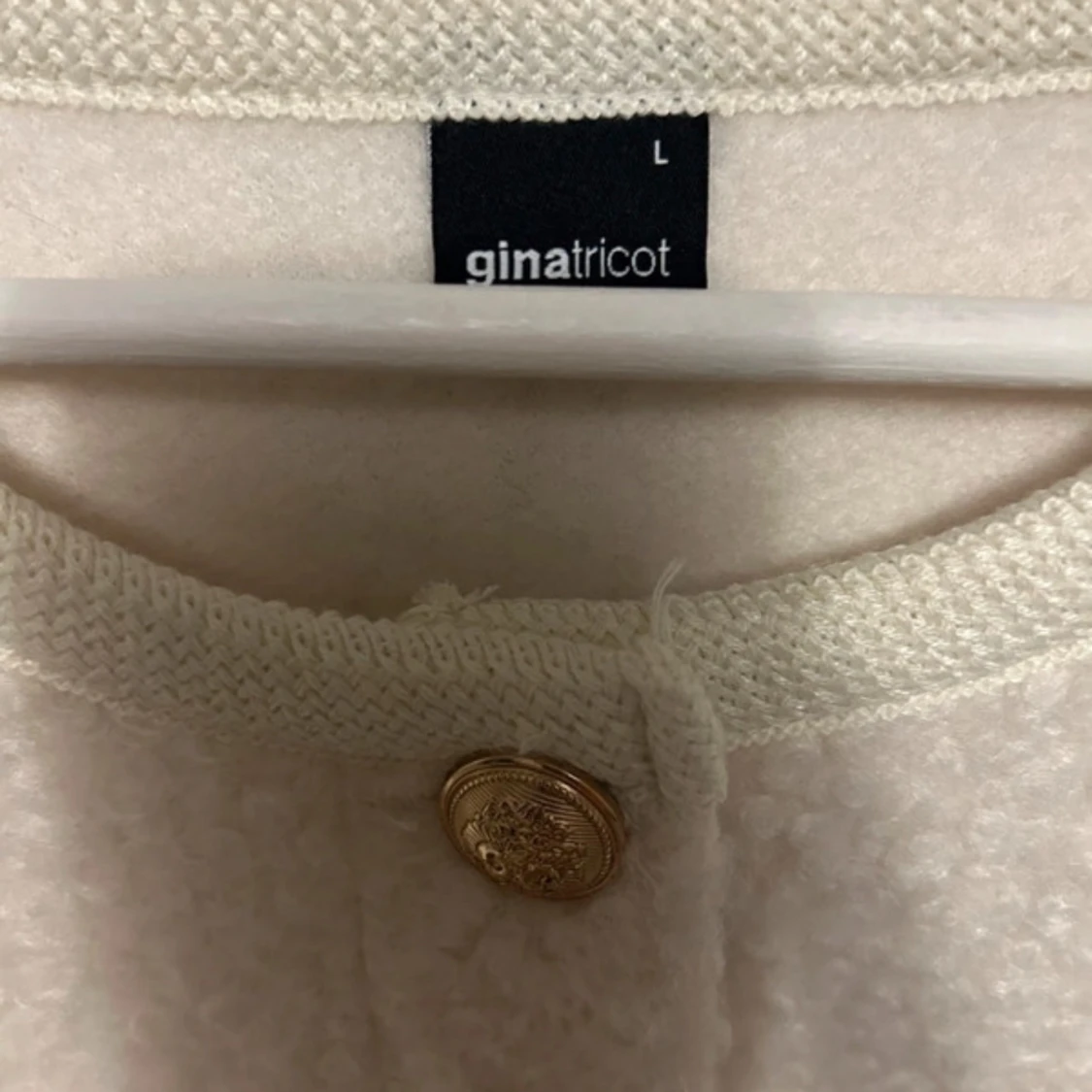 Vit teddyjacka från Gina Tricot L - 1