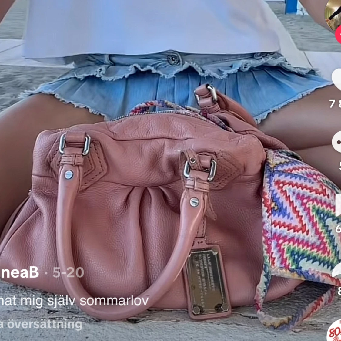 Rosa Marc Jacobs väska