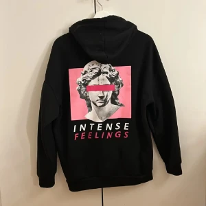 Hoodie - Hoodie med tryck i strl S. Använd fåtal gånger, i nyskick. Tryck gärna på ”köp”.