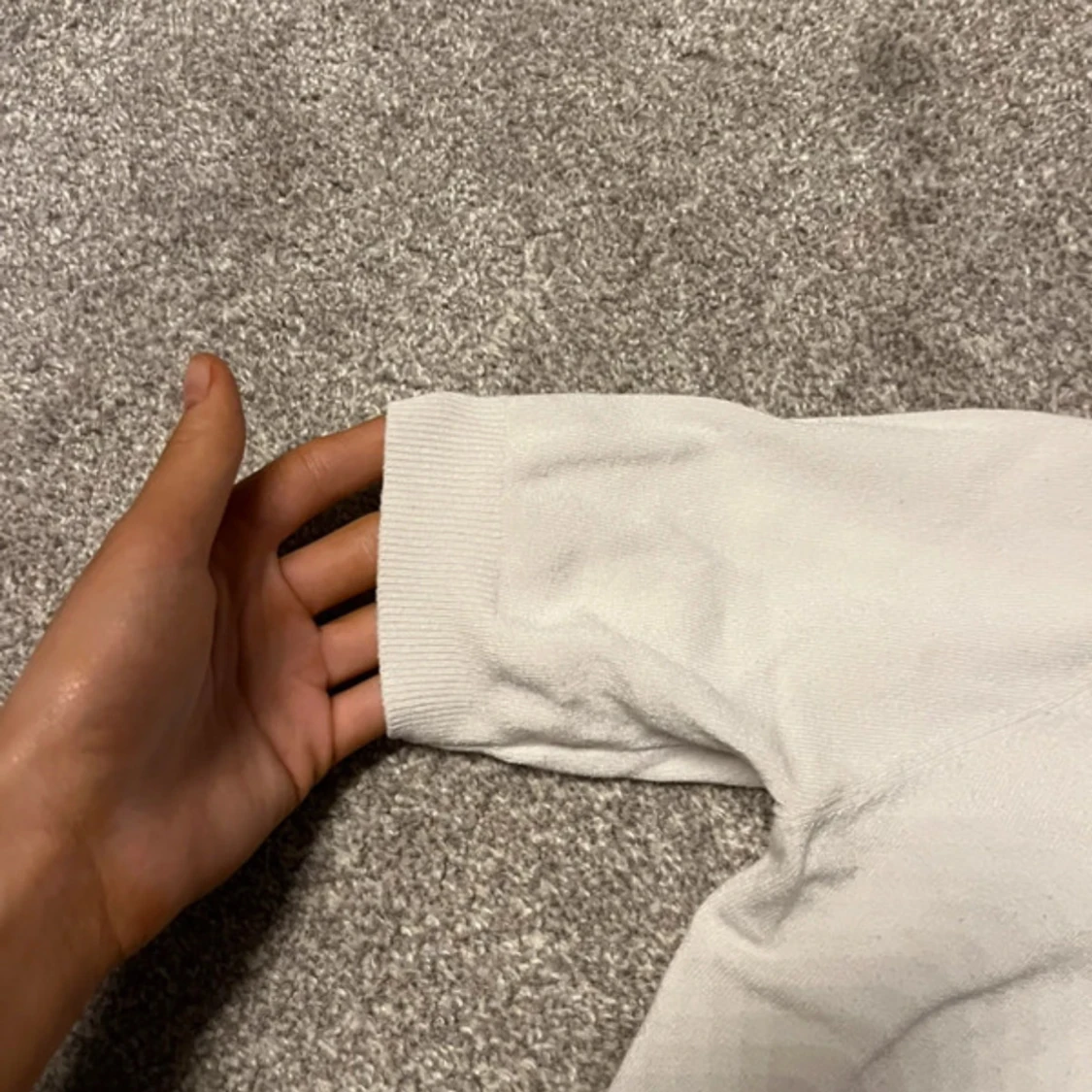 Vit stickad kortärmad tröja från Zara - 4