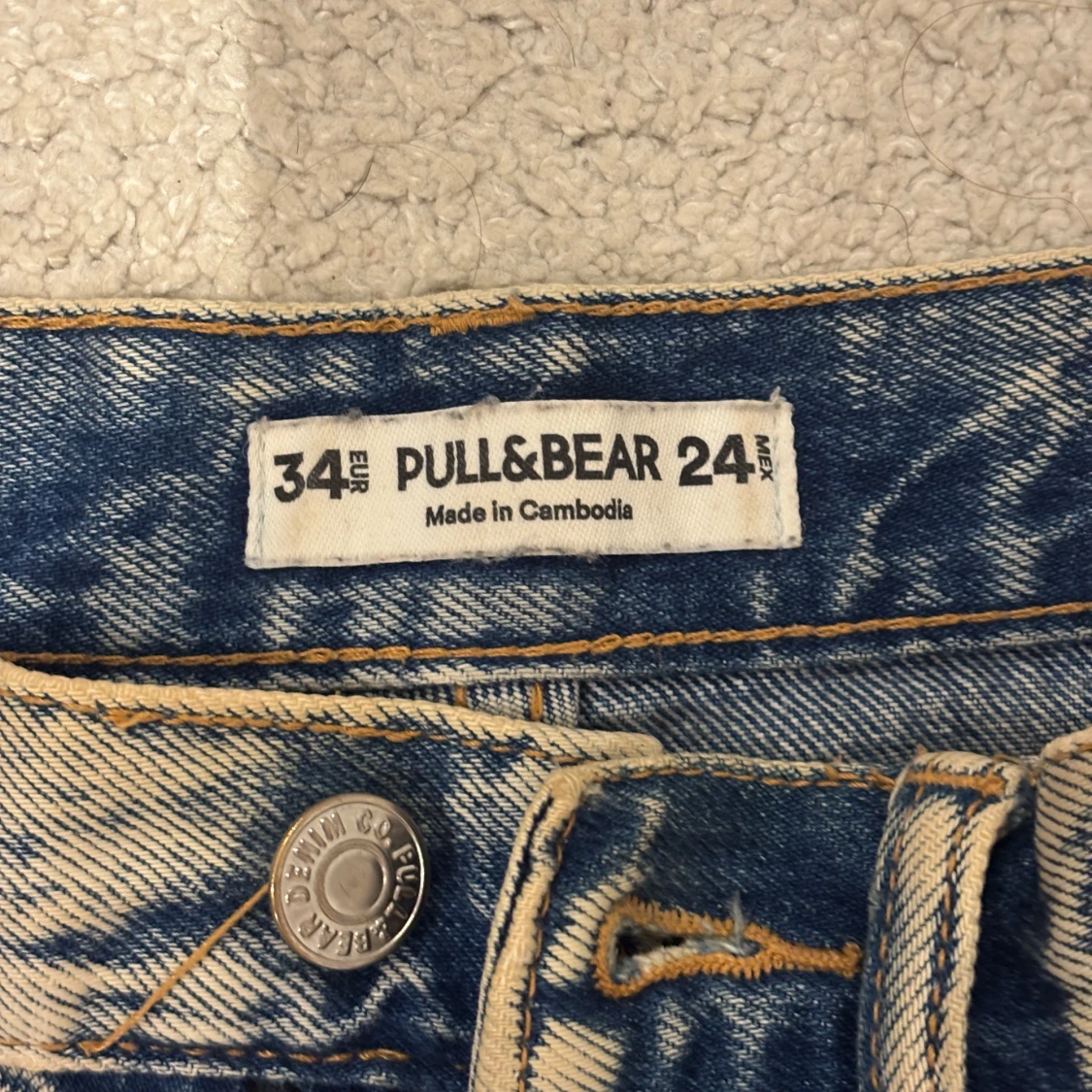 Blå jeansshorts Pull&Bear, fransig kant - 2