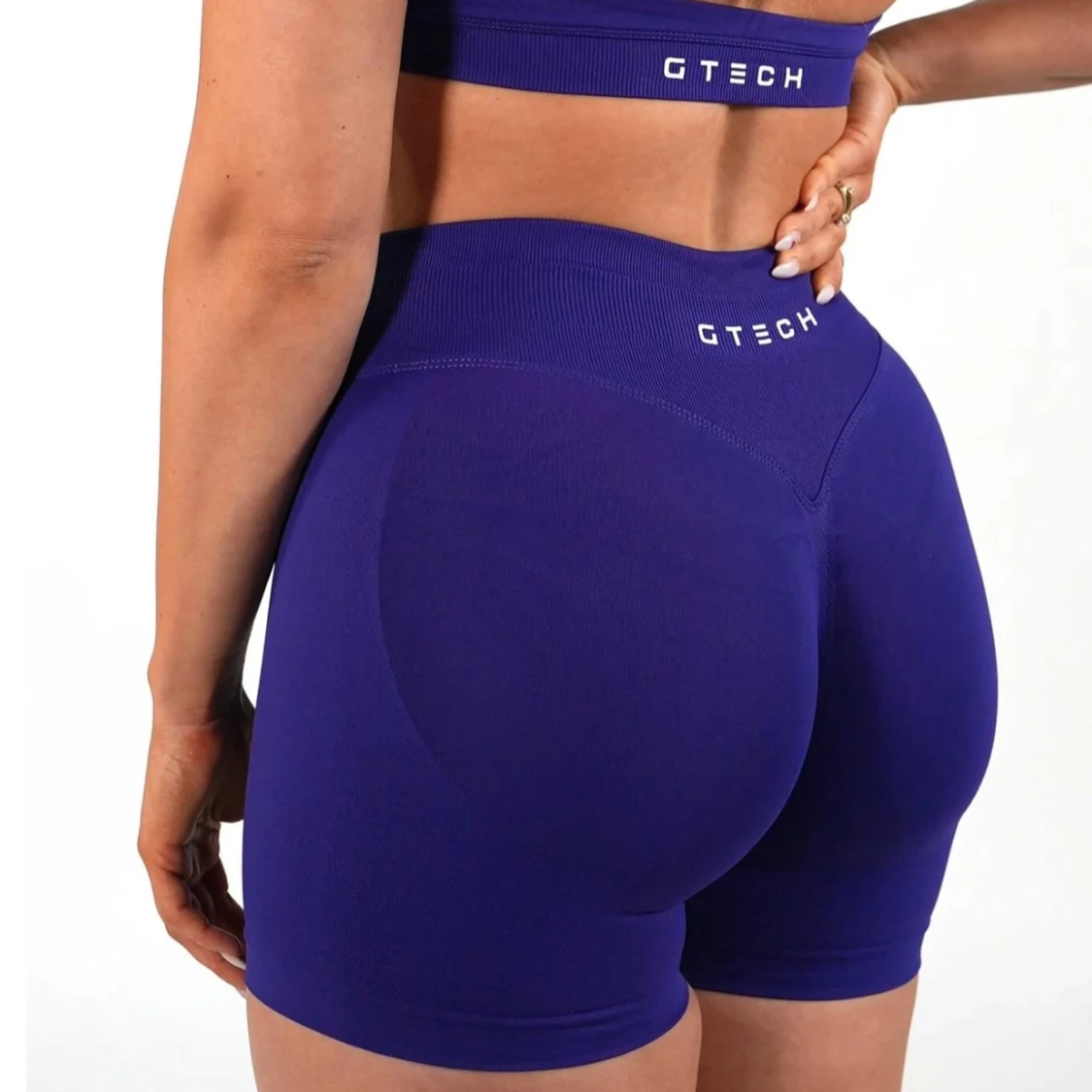 Blå seamless träningsshorts GTECH