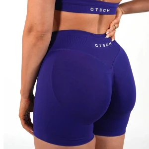 Blå seamless träningsshorts GTECH - Snygga blå seamless träningsshorts från GTECH med hög midja och tight passform.  Shortsen är använda ett fåtal gånger💕 storlek S