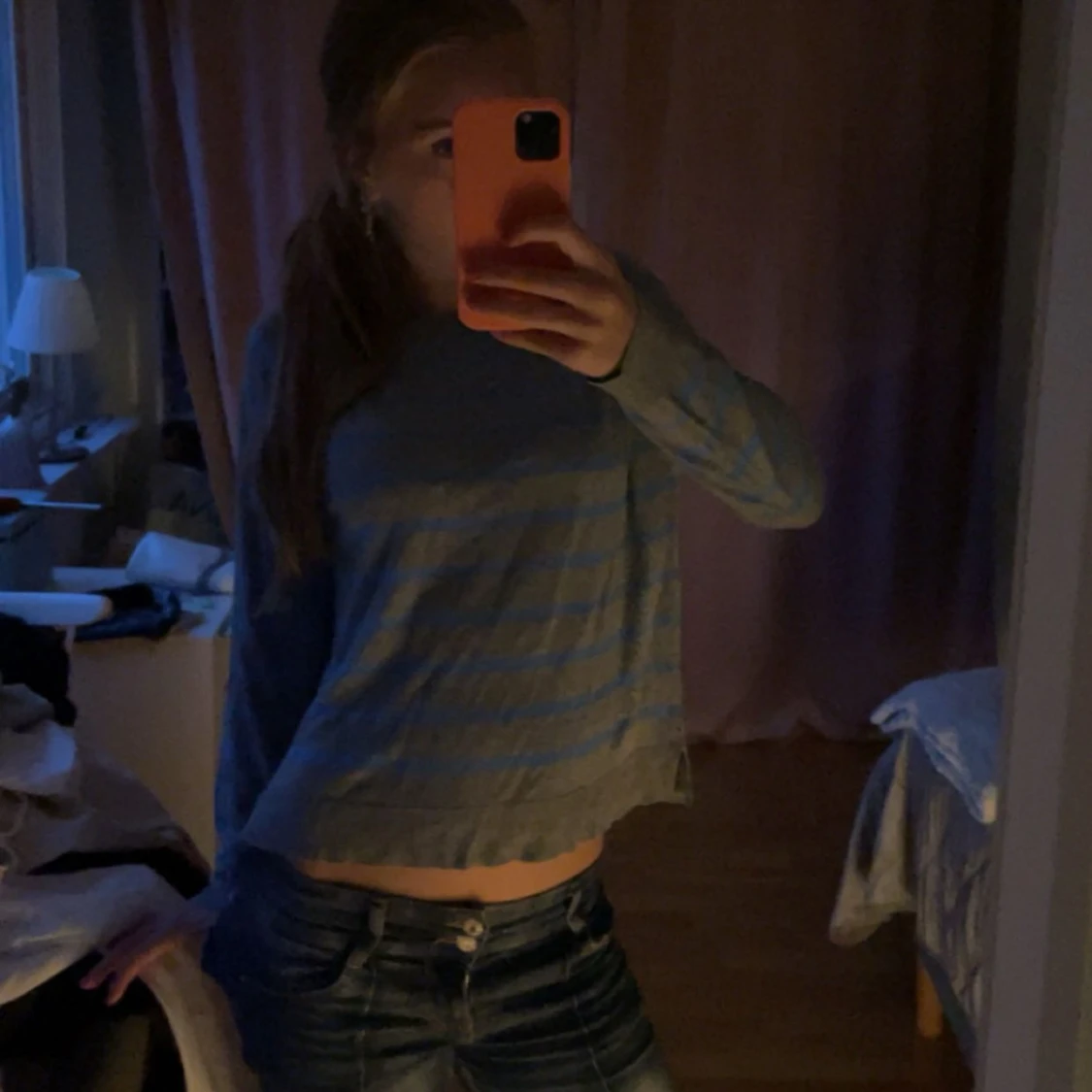 Randig långärmad tröja ifrån Zara - 1