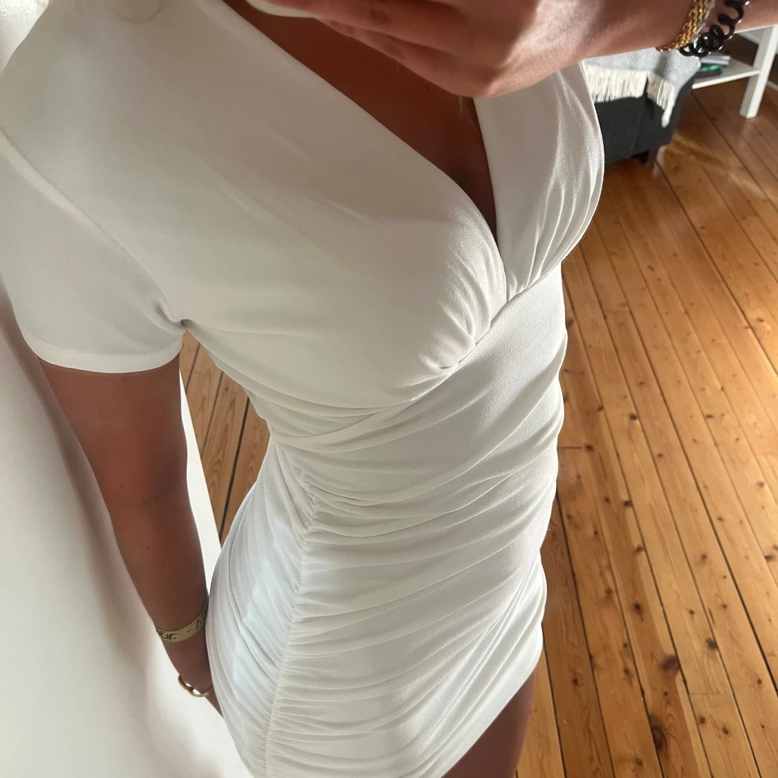 Vit kortklänning - 1