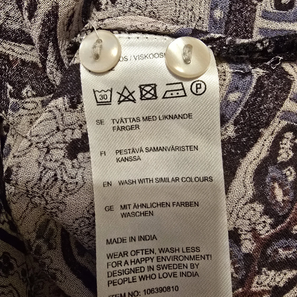 Mönstrad skjortklänning från Indiska - 4