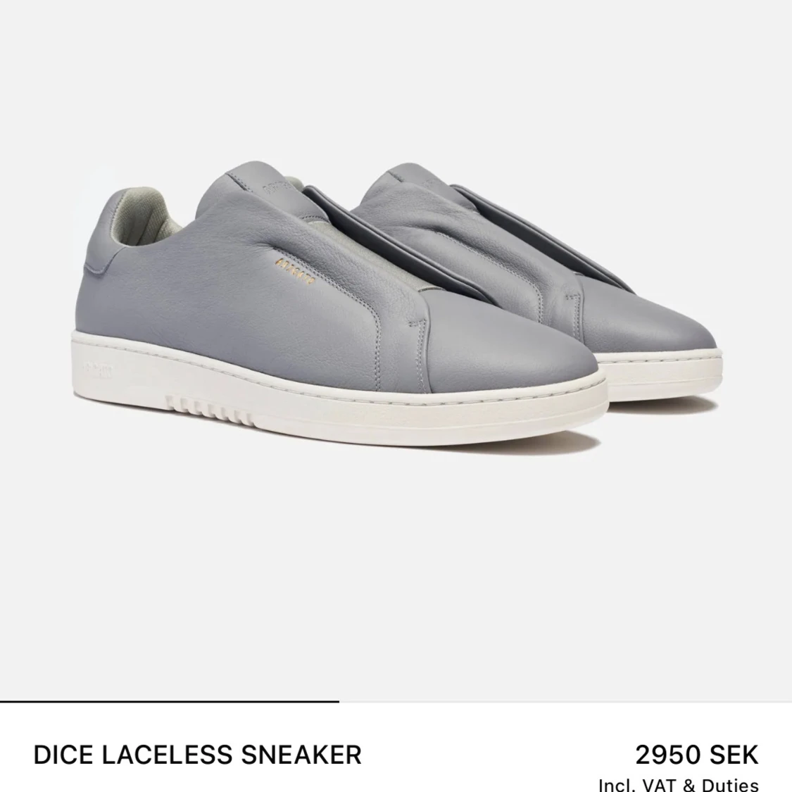 Grå sneakers utan snörning
