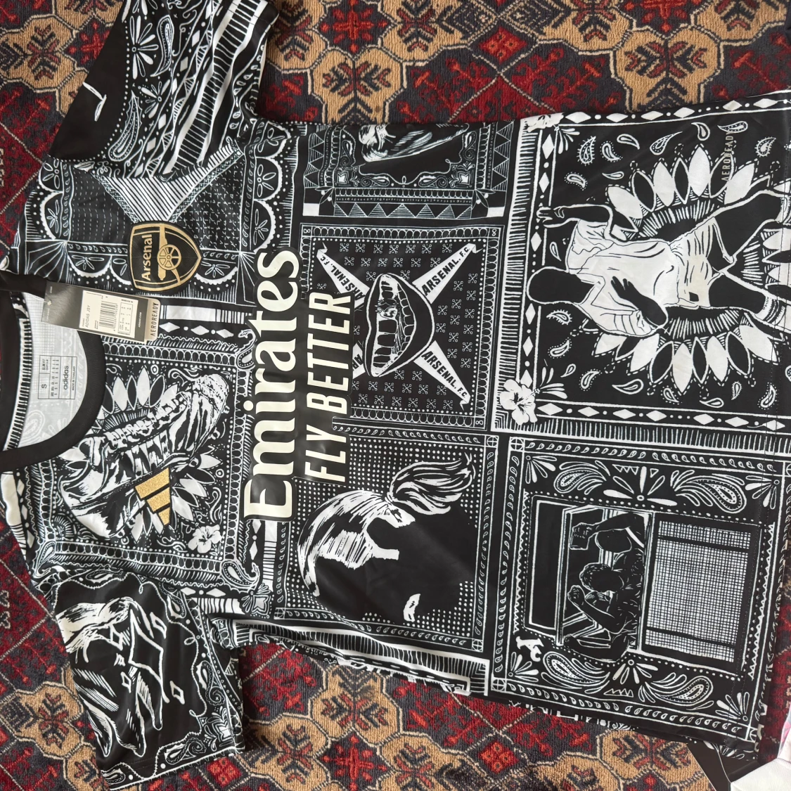 Arsenal svartvit fotbollströja från Adidas - 1