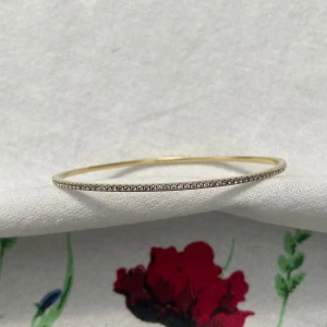 Guld armband från märket ANI - Elegant och tunt armband i guldfärg från ANI, dekorerat med små gnistrande stenar längs ovansidan. Perfekt för dig som gillar stilrena och lyxiga accessoarer.