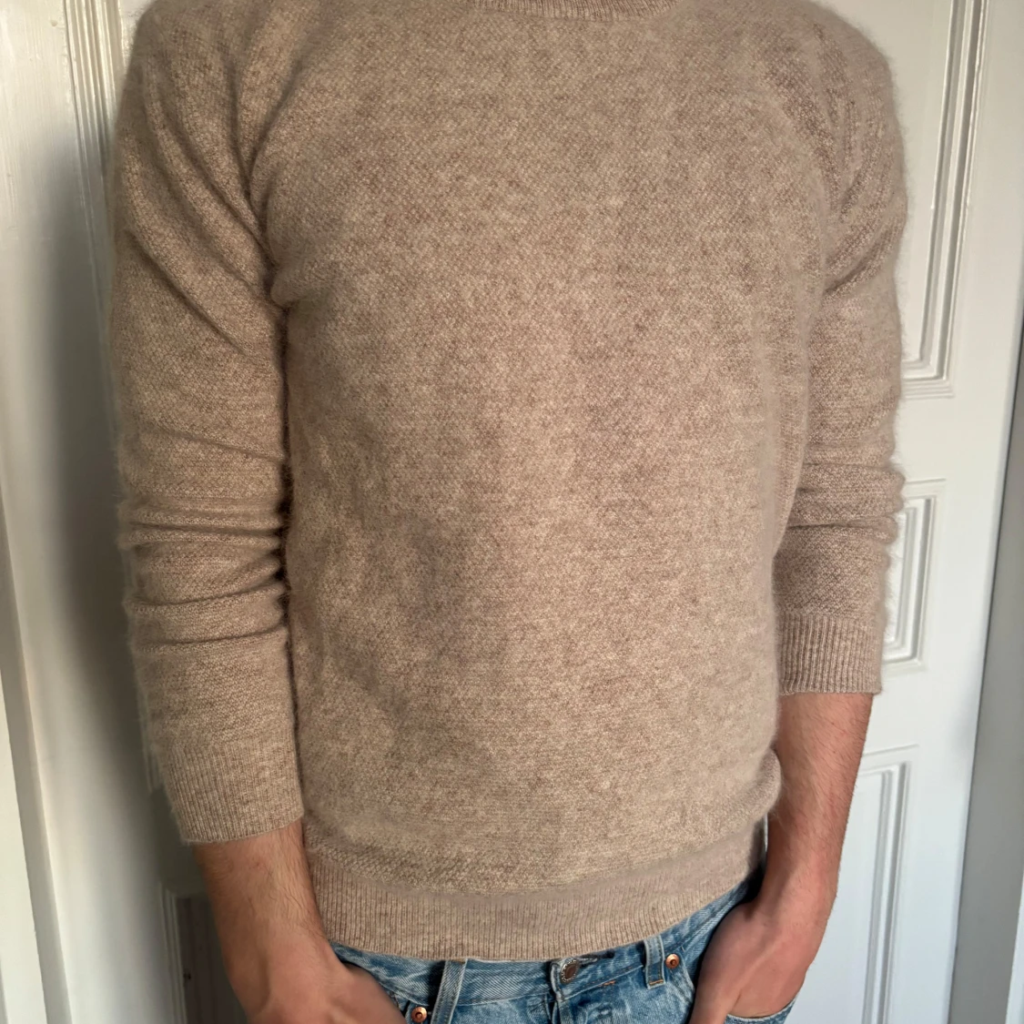 Beige Kashmir tröja - 1