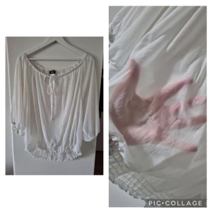 Vit blus - Superfin tunn blus, hm, m