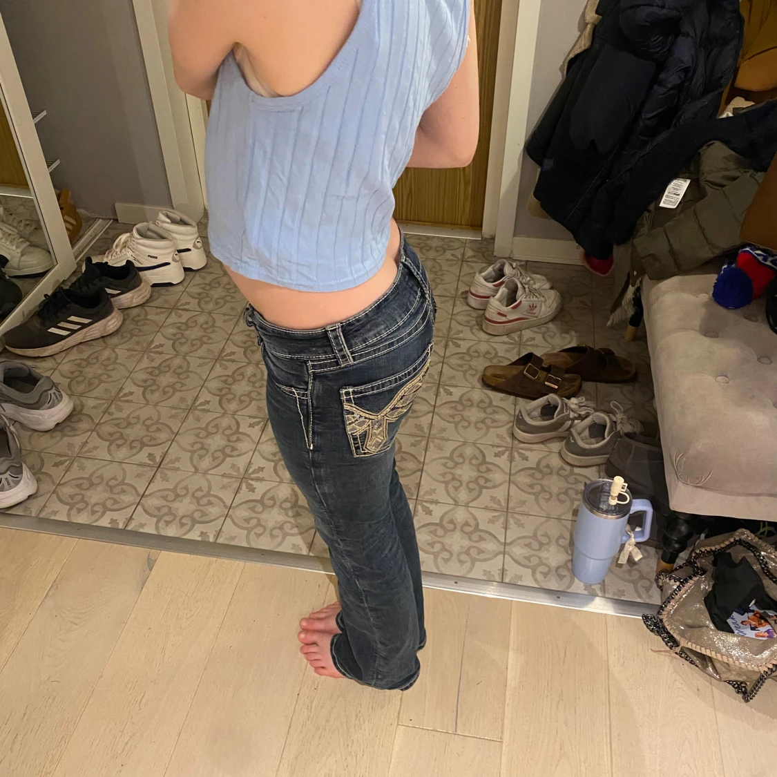 Två ribbade linnen - 4