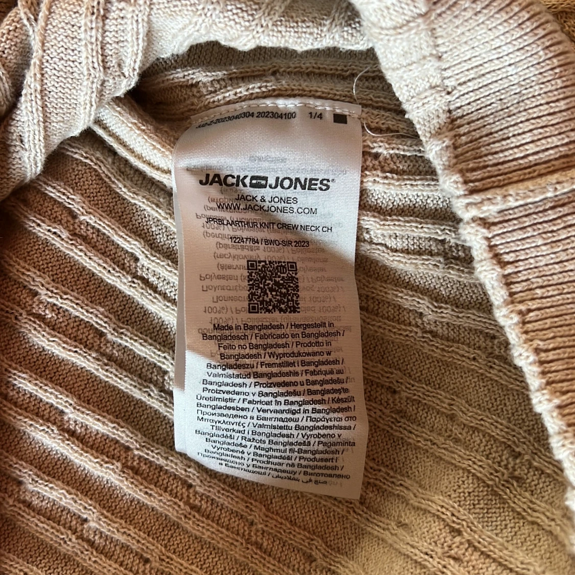 Beige stickad tröja från Jack & Jones - 4