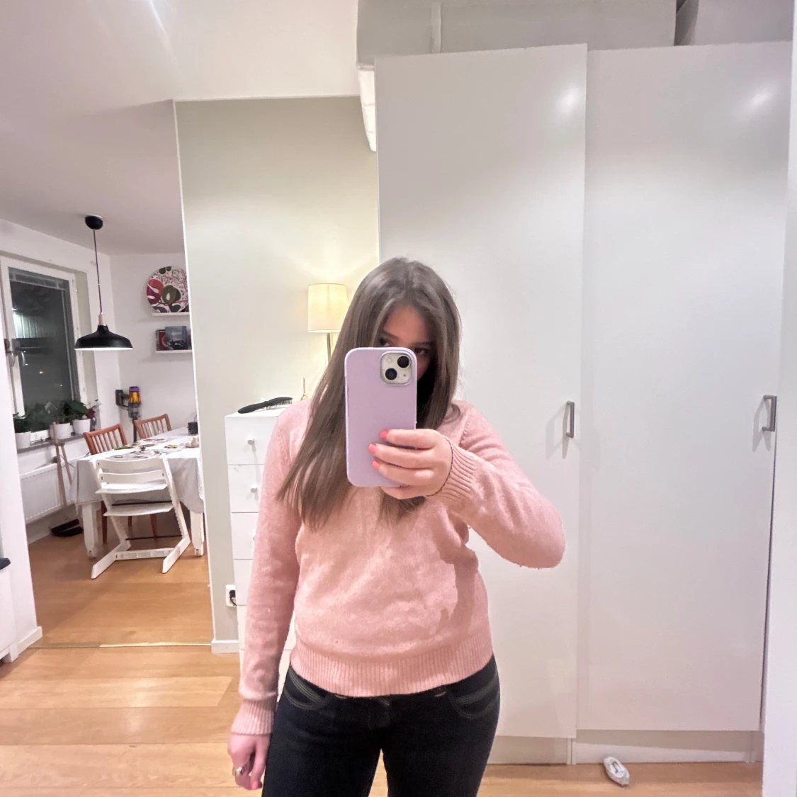 Rosa Stickad tröja - 1