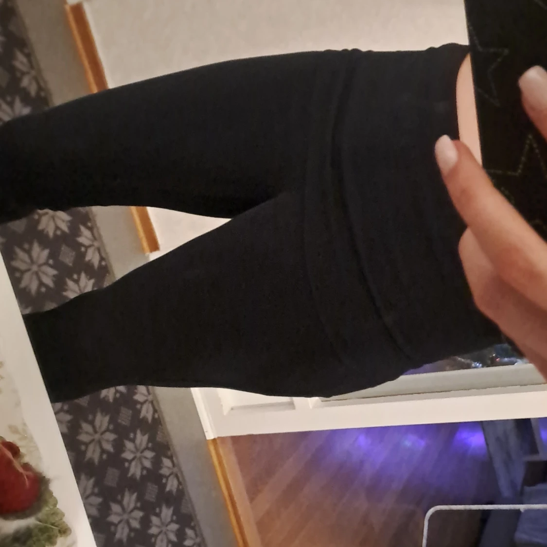 Mörkblå bootcut byxor - 2