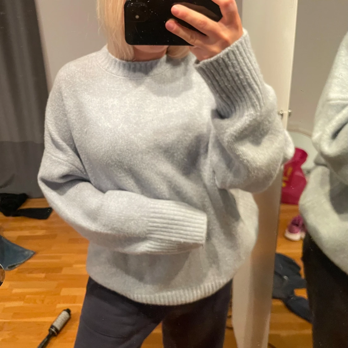 Ny Ljusblå stickad tröja från Zara - 1