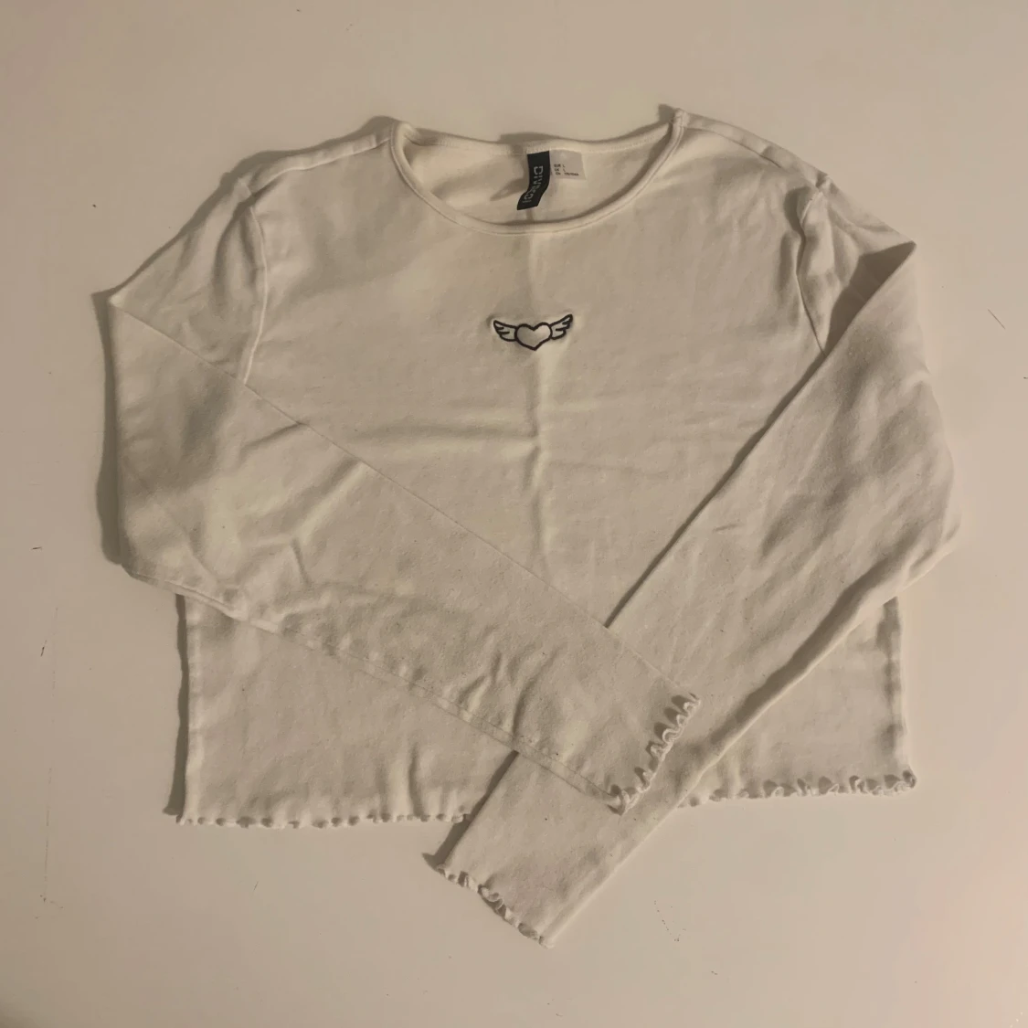 Vit långärmad topp