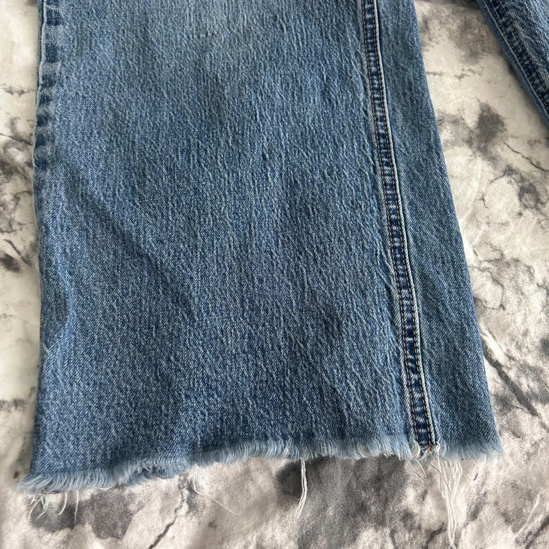 Blå wide leg jeans från H&M (158cm!) - 1