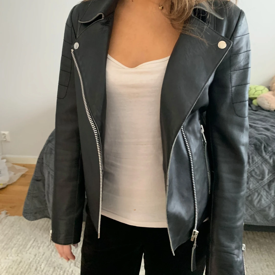 Svart skinnjacka från Jofama - 3
