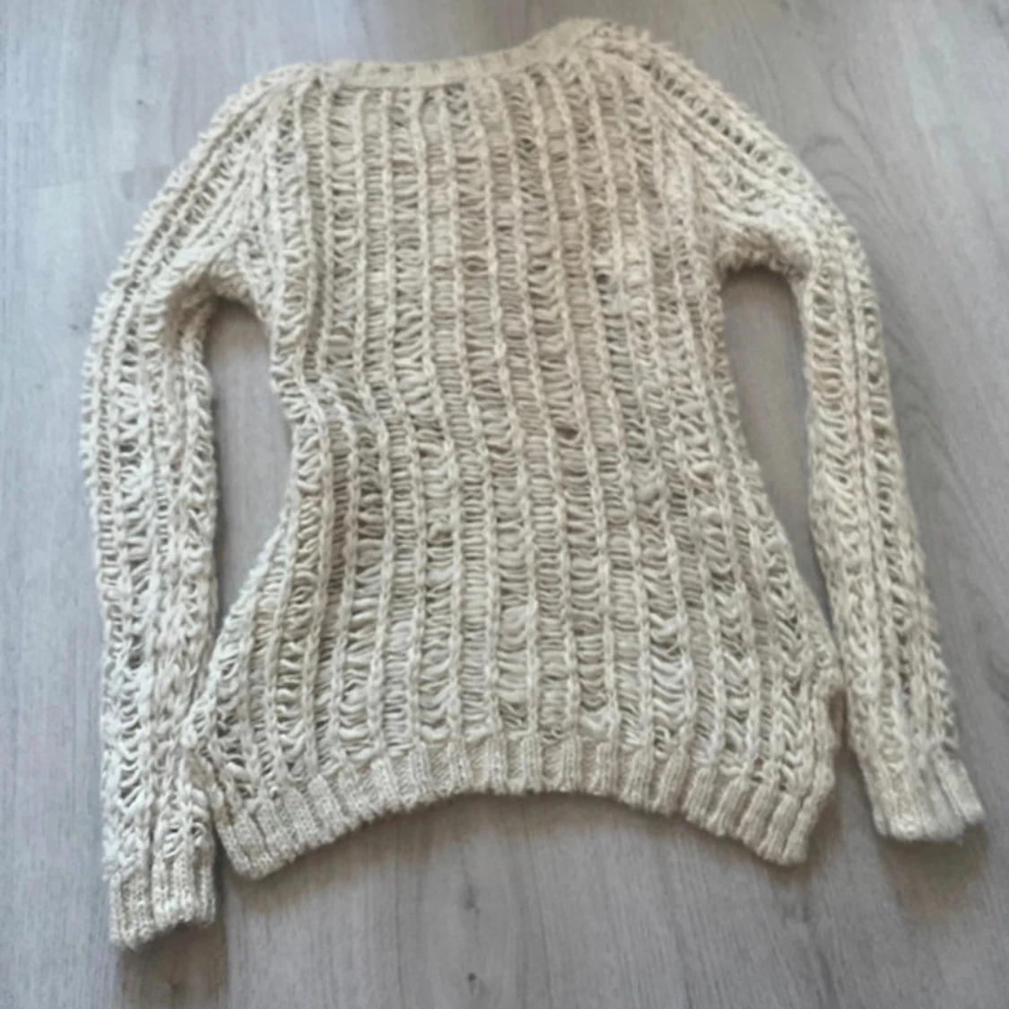 Beige stickad tröja - 3