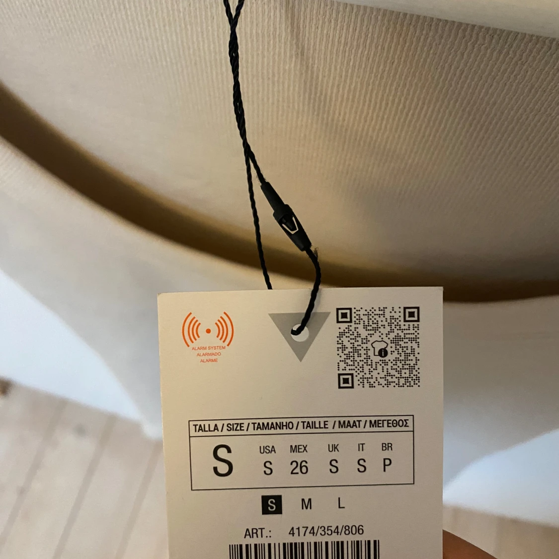 Beige ribbad topp/tshirt Zara Small - 4