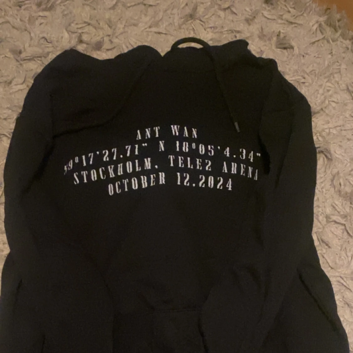 Svart hoodie Ant Wan Tele2 Arena