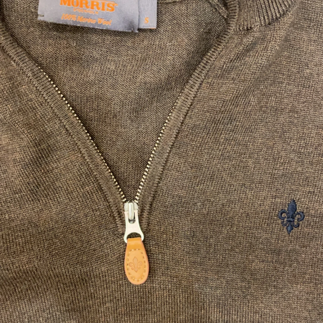 Brun tröja med dragkedja från Morris - 1