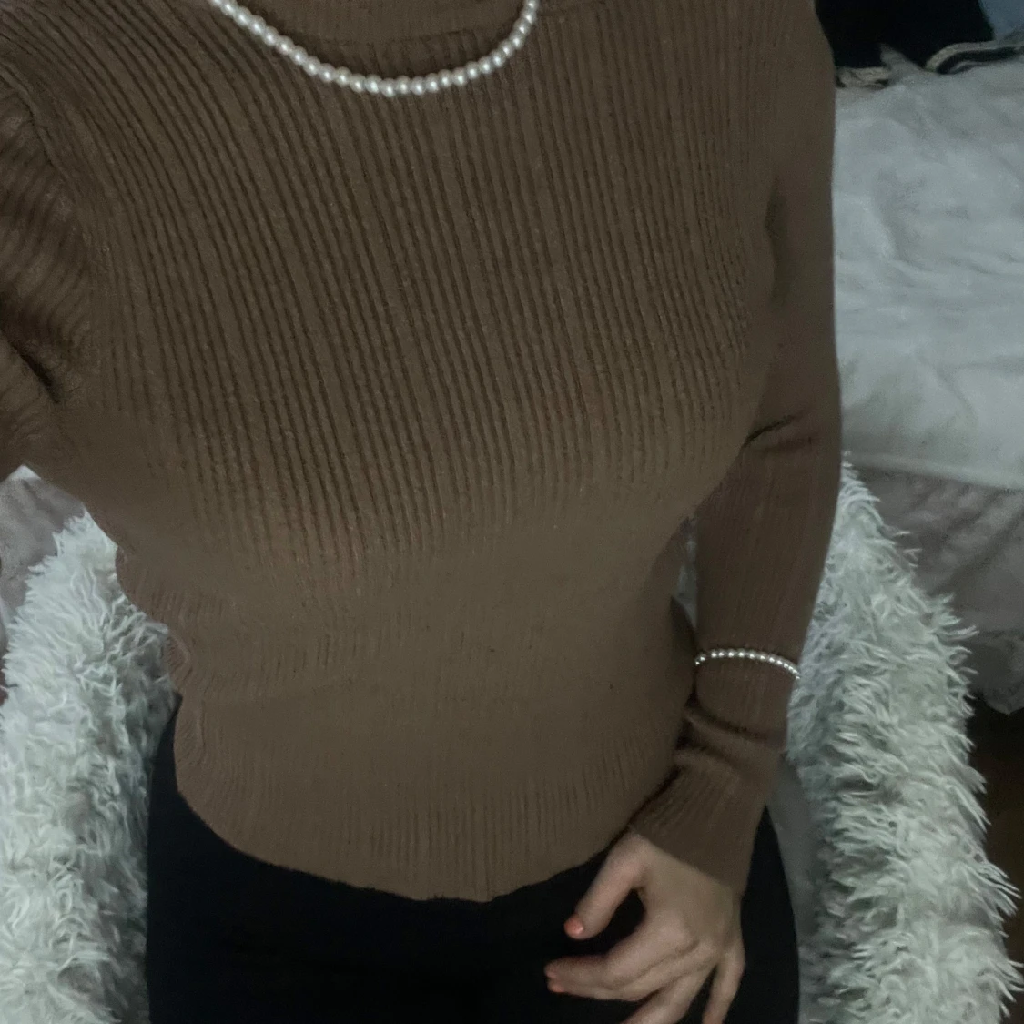 Brun ribbad tröja från Primark - 2