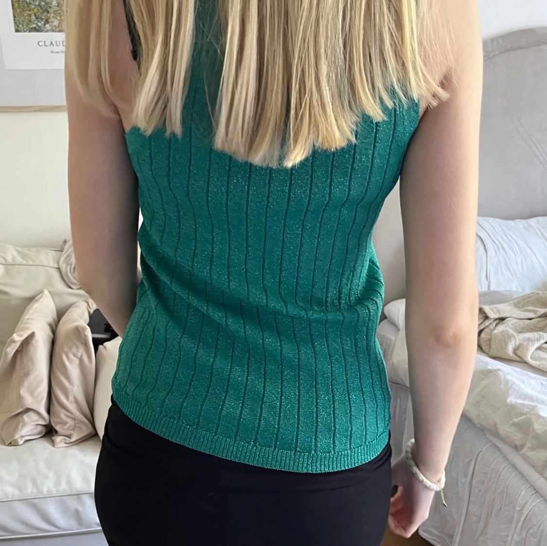 Grön glittrig topp - 1