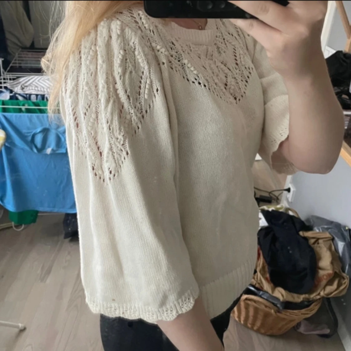 Vit stickad topp från Saint Tropez - 1