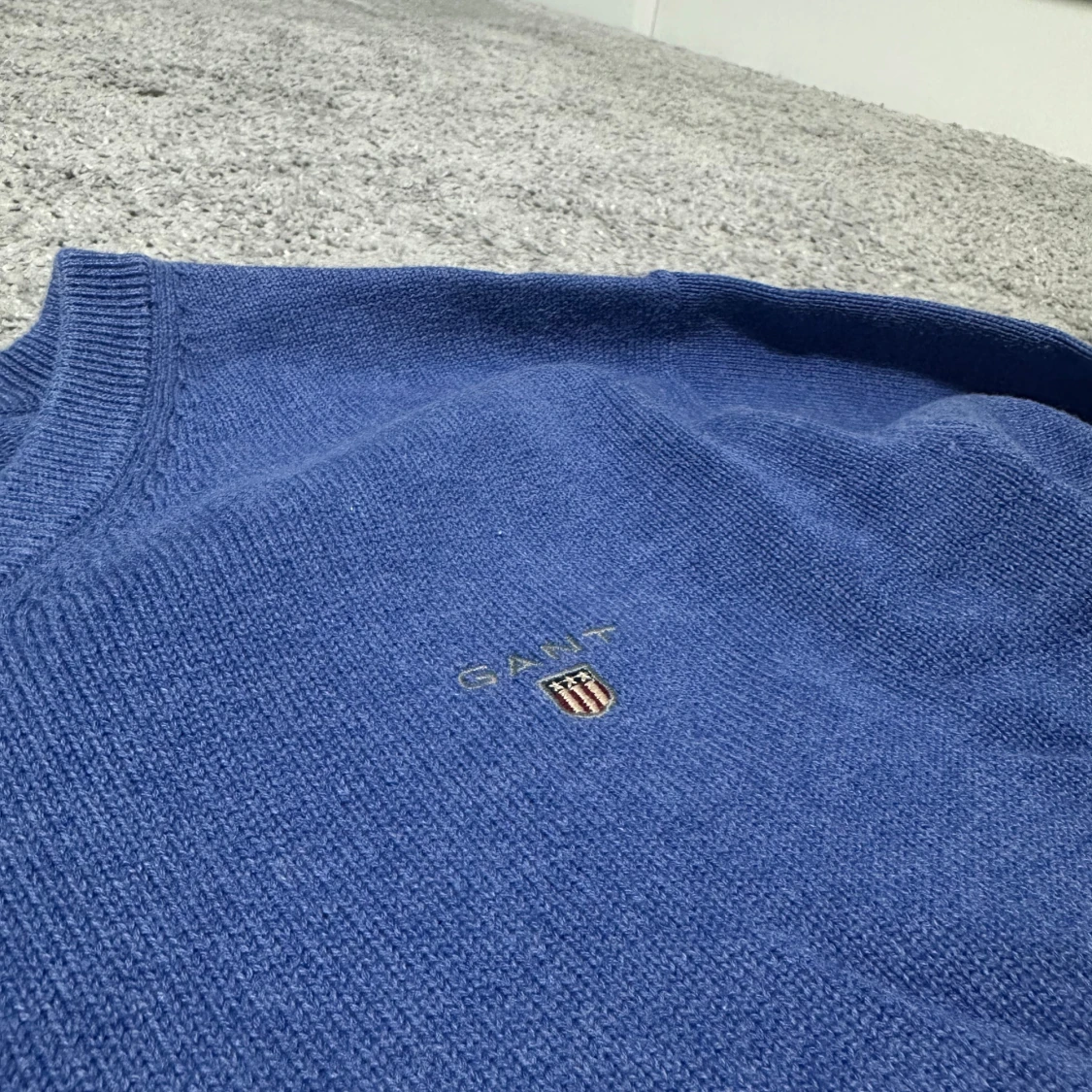 Blå stickad tröja från GANT - 3