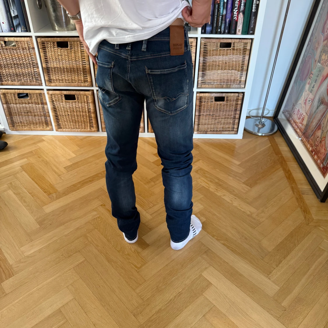 Replay Anbass jeans i mörkblå denim - 2