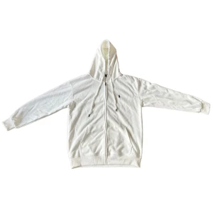 Ralph Lauren Zip Hoodie L - Snygg vit hoodie från Polo Raplh Lauren med dragkedja och huva. Klassisk svart broderad logga på bröstet och två fickor framtill. Lite för liten för mig och är varför den säljs. Aldrig använd utöver ett kort test.