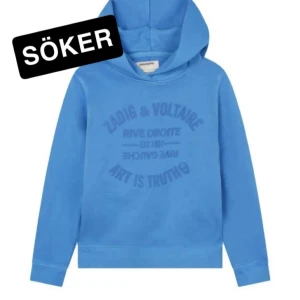 Blå hoodie från Zadig & Voltaire - SÖKER helst i Stl XS eller S 