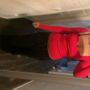 Röd långärmad topp -  röd långärmad topp älskar denna sitter tajt och är jätte söt 🥰