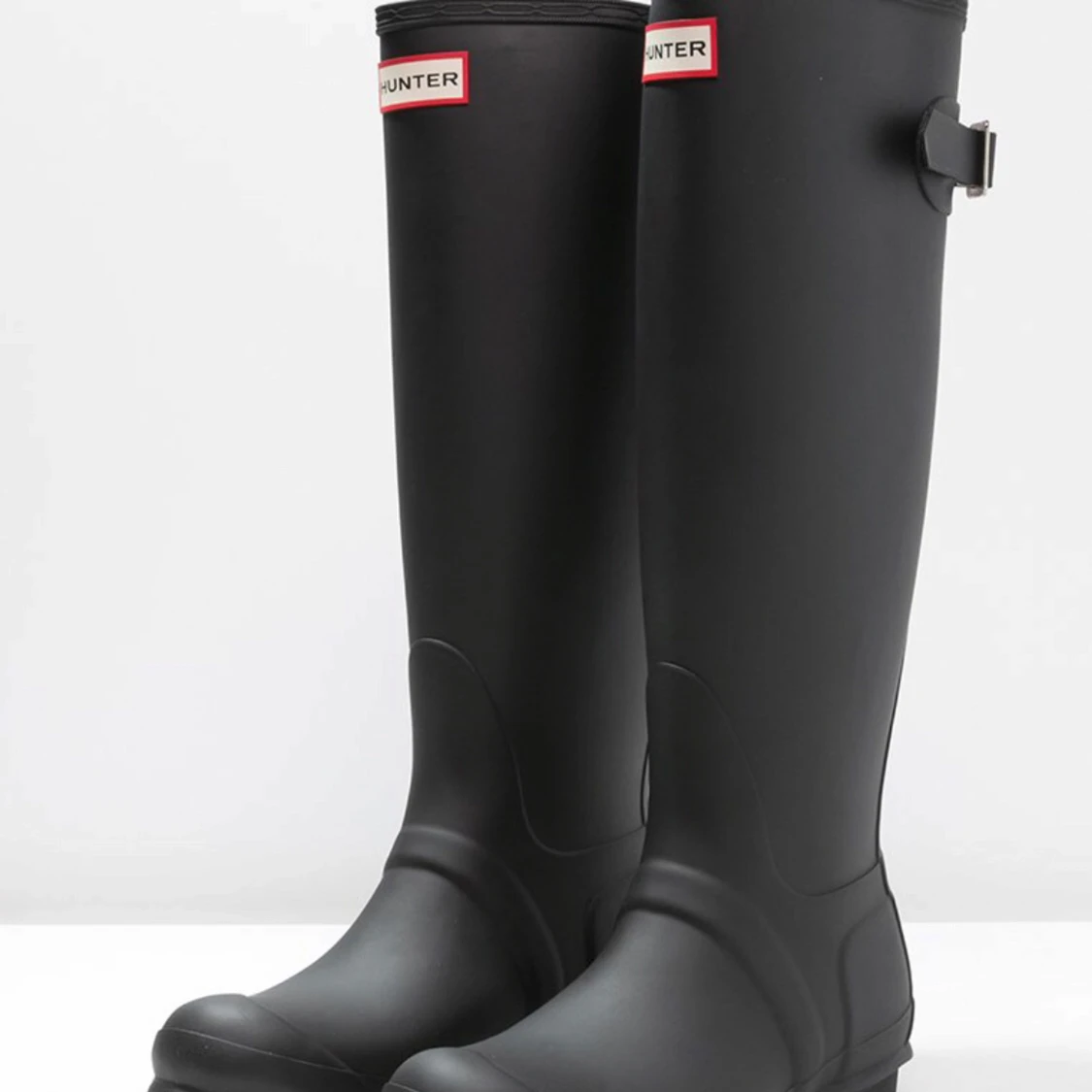 Svarta höga stövlar från Hunter