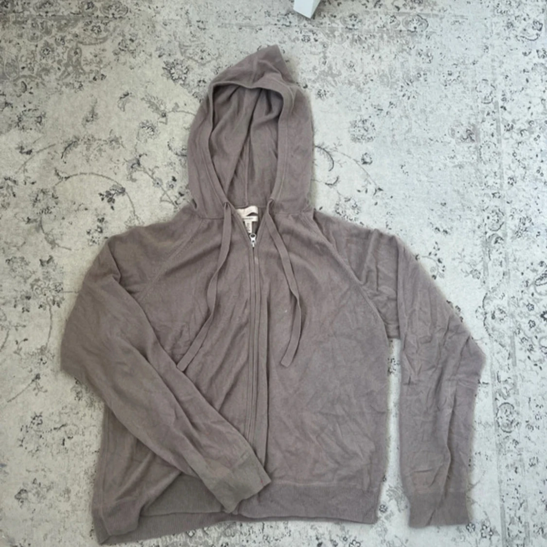 Beige hoodie i kashmirblandning H&M S