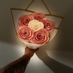 Evighetsrosor  - En Vacker Evighetsbukett som håler livet ut ,rosorna är gjorda av satin band,  Passar perfekt för att ge buketten till någon man älskar/ ser upp till eller som en present, hos oss på instagram, Timeless Flowers hittar ni mer fantastiska buketter checka in oss gärna 🌟