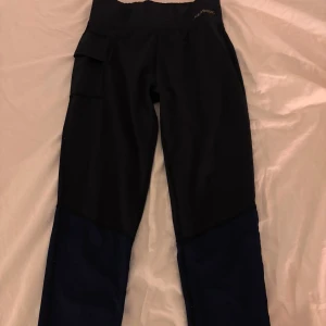 Svarta leggings från Newbody S - Svarta leggings från Newbody i storlek S med en cool ficka på sidan. Byxorna är tillverkade i stretchigt material med 79% polyester och 21% elastan, vilket gör dem riktigt bekväma. Perfekta för träning eller chill dagar. 