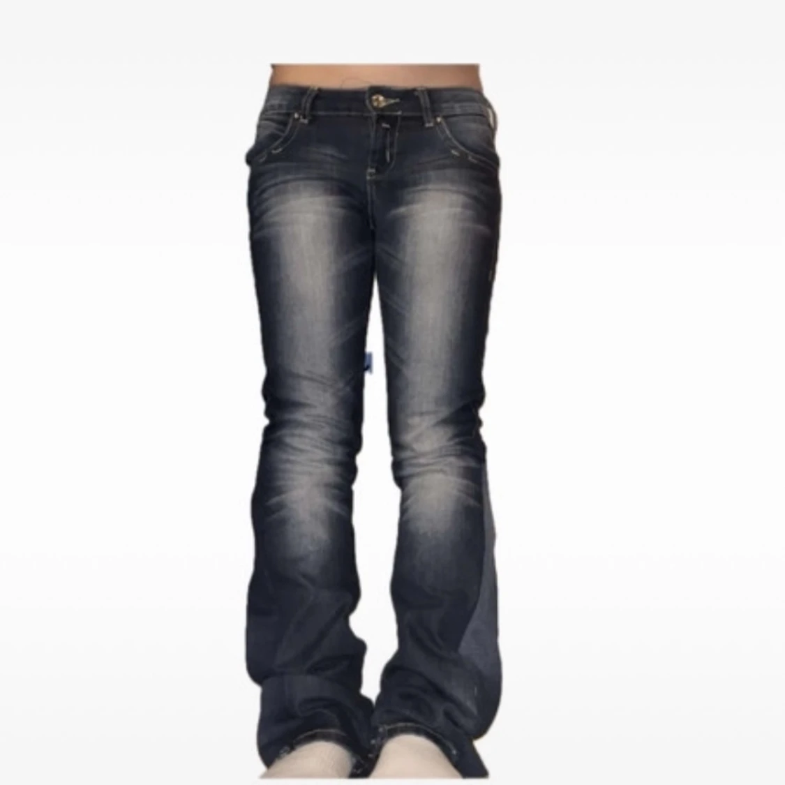 Blå bootcut jeans