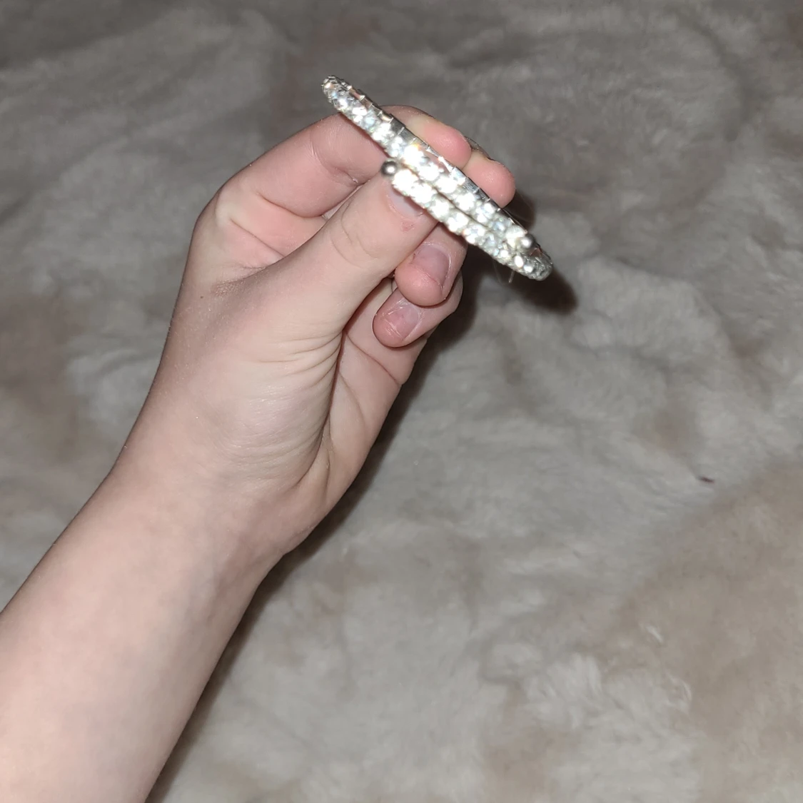 Glittrigt armband i silver - 1