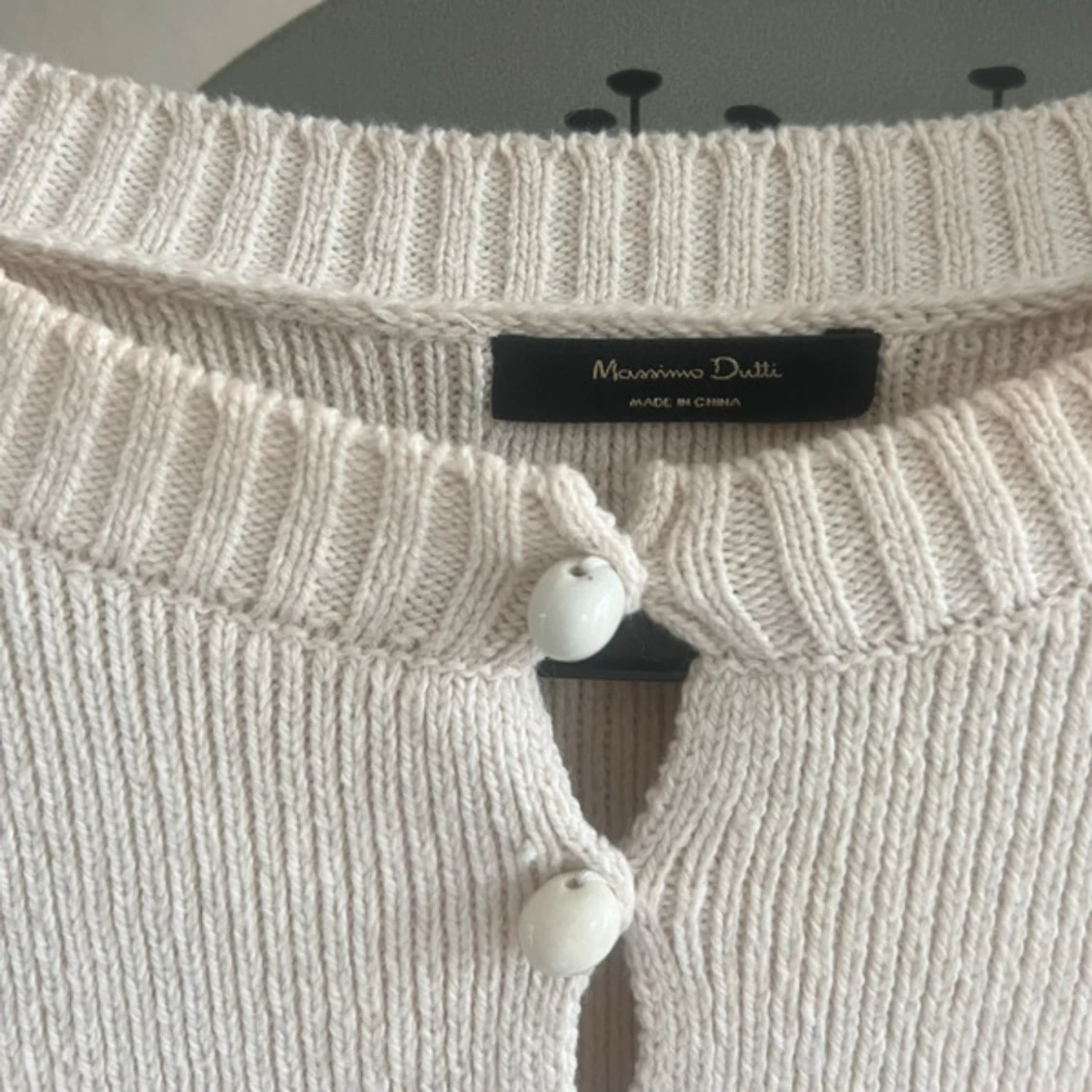 Vit kortärmad kofta från Massimo Dutti - 1