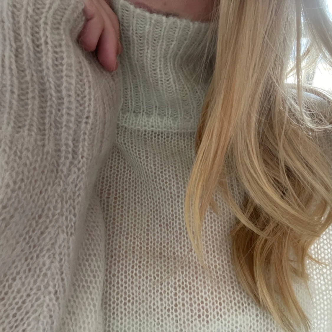 Vit stickad polotröja från Samsøe Samsøe - 1